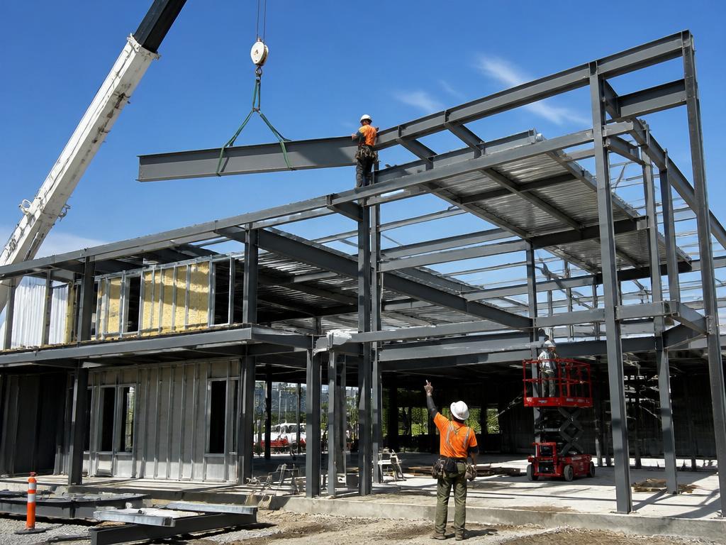 Construcción de vivienda con estructura de acero